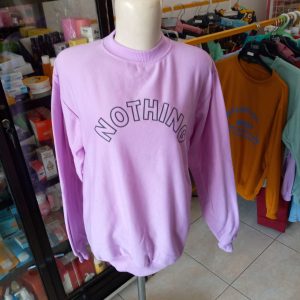 ini adalah Sweater Nothing Lilac, size: LD 90cm, Panjang 60cm, material: Fleece, color: purple lilac, brand: sweaterkltdindonesia, age_group: all ages, gender: unisex