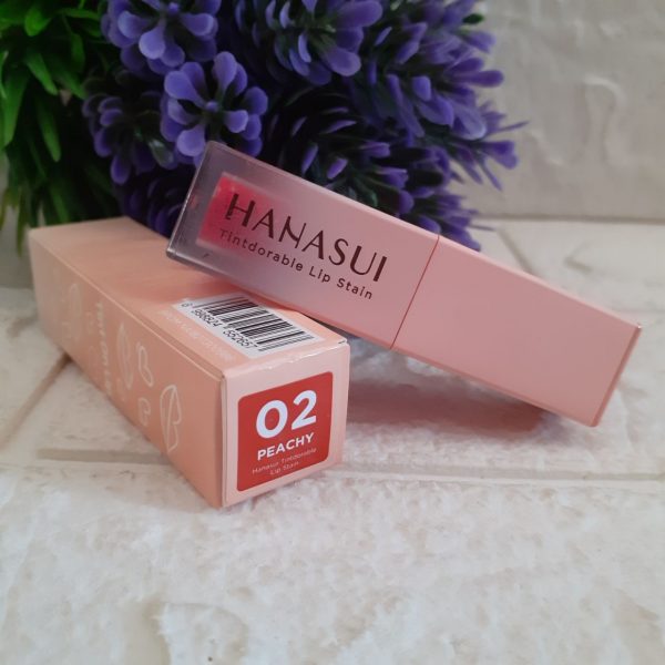 ini adalah Hanasui Liptint 02 Peachy, brand: hanasui, age_group: all ages, gender: female