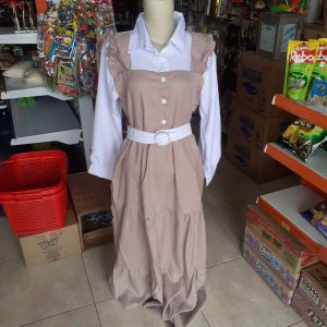 ini adalah Gamis Livi Nude, size: 103cmx138 cm, material: moscrepe, color: nude, brand: gamislivikalitidu, age_group: all ages, gender: female