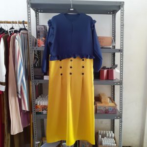 ini adalah Gamis Hana Navy, size: 103cm x 138cm, material: mosecrepe, color: navy, brand: Gamishanakalitidu, age_group: all ages, gender: female