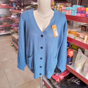 ini adalah Rajut Cardy Merisa Denim, size: XXL, material: Knitt, color: Blue denim, brand: Cardy Rajut, age_group: teen, gender: female