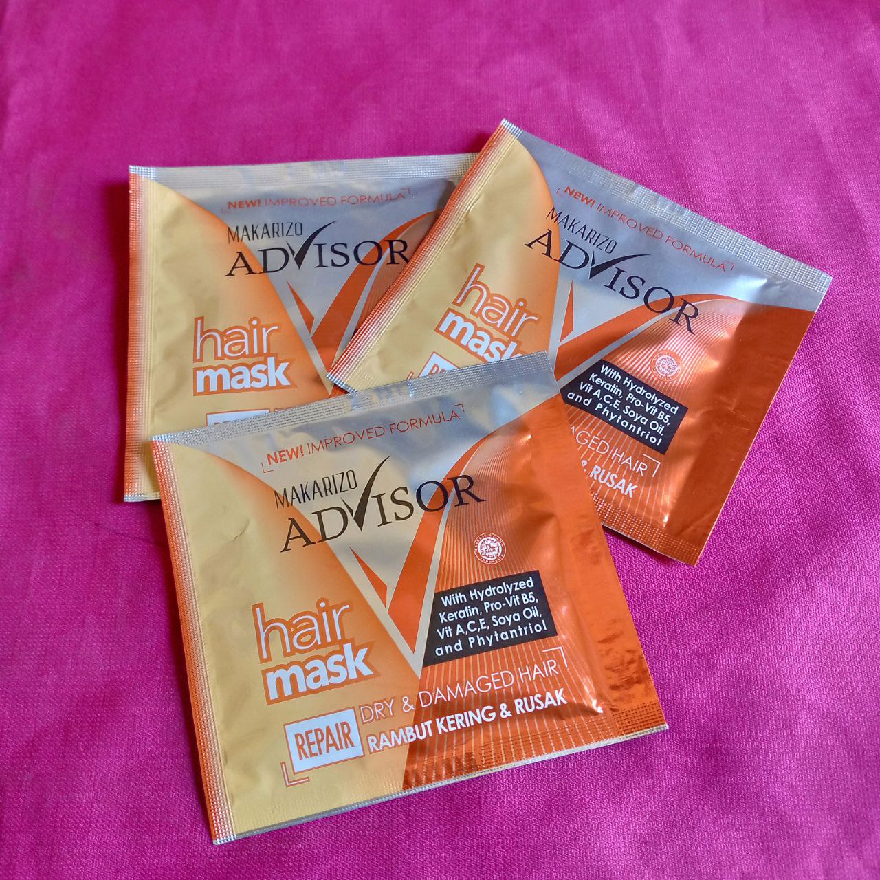 ini adalah Advisor Hair Repair Mask 15ml, brand: advisor, age_group: all ages, gender: female