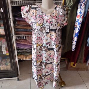 ini adalah Daster Kajep Beruang Kumpul, size: L, material: Cutton, color: Pink, brand: Bajuwanitakalitidu, age_group: adult, gender: female